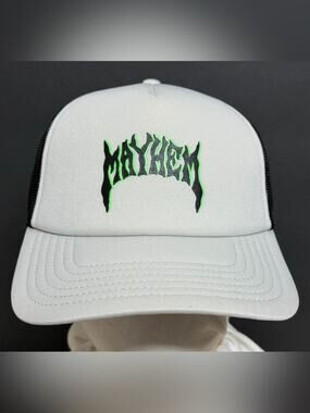 NWT Lost Enterprises Lightning Mayhem Trucker Hat Gray Black Snapback